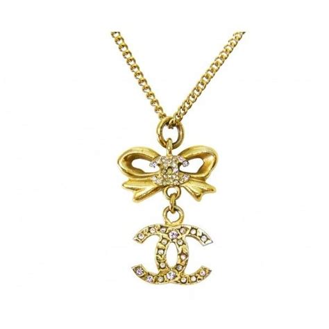 vintage chanel bow necklace